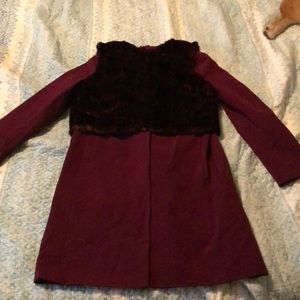 IMAN- Dark shuttle deep red jacket suit! BrandNew!